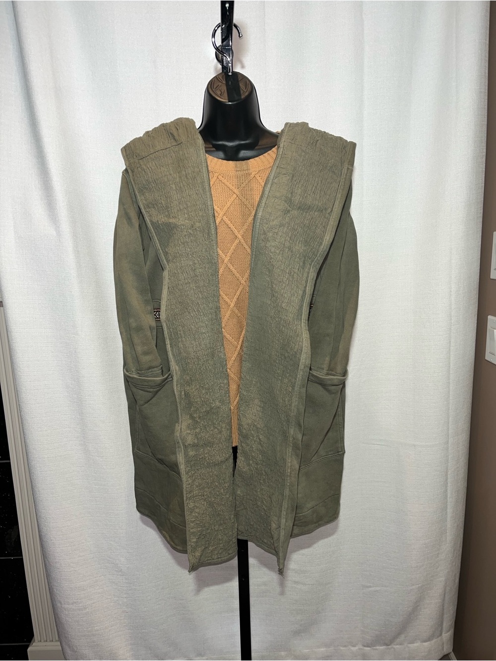 Bundle & Save 3 for $30 Free People Cardi/Jacket Oversized Hooded /Moss Green